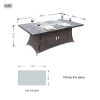 Direct Wicker PE Rattan and Aluminum Patio Dining Fire Pit Table (Table Only)