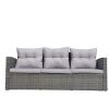 Direct Wicker Outdoor Patio Conversation Set with Storage Box and Cushions