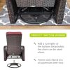 Outdoor Rattan Wicker Swivel Recliner Chair with 360° Rotation and Water-Resistant Cushion