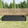 Black Metal Rectangle Raised Garden Bed – 6' x 3' x 1'