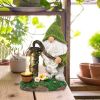 Cartoon Gnome Dwarf Statue with Solar Light – Waterproof Garden Figurine