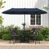 13 ft Double‑Sided Twin Table Patio Umbrella with Crank