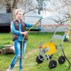 Garden Hose Reel Cart with 4 Wheels & Non‑Slip Grip