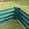 Green Metal Rectangle Raised Garden Bed – 6' x 3' x 1'