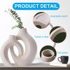 2‑Piece Nordic White Matte Ceramic Vase Snuggle Set