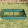 Green Metal Rectangle Raised Garden Bed – 6' x 3' x 1'