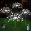Outdoor Solar Garden Lights – 4‑Pack 120 LED Copper Wire Fireworks Landscape Stakes