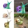 Resin Snail Skull Statue – Halloween Garden Ornament