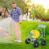 Garden Hose Reel Cart with 4 Wheels & Non‑Slip Grip
