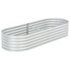 Large Galvanized Steel Raised Garden Bed – Silver