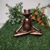 Mini Meditation Yoga Frog Resin Statue