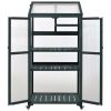 62" Tall Balcony Wood Greenhouse Cold Frame on Wheels