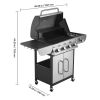 4‑Burner Propane Gas Grill with Side Burner & Warming Rack – 52,000 BTU, 425 sq. in