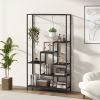 71" Tall 6-Tier Metal Plant Shelf with 10 Hanging Hooks