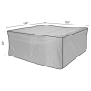 Direct Wicker 106" x 106" Durable Water-Resistant Outdoor Furniture Cover with Buckles