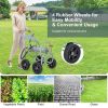 Garden Hose Reel Cart with 4 Wheels & Non‑Slip Grip