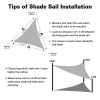 Artpuch Custom Size Dark Grey Sun Shade Sail Triangle – 185 GSM UV Block Canopy