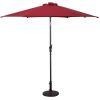 9 ft Patio LED Solar Umbrella with Crank – Market Sun Parasol