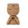 Flying Kiss Girl Figure Flower Pot – Resin Planter