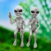 Outer Space Alien Resin Statue – Mini Sci‑Fi Garden Figure