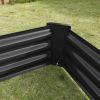 Black Metal Rectangle Raised Garden Bed – 6' x 3' x 1'