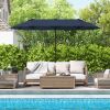 13 ft Double‑Sided Twin Table Patio Umbrella with Crank