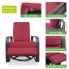Outdoor Rattan Wicker Swivel Recliner Chair with 360° Rotation and Water-Resistant Cushion