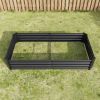 Black Metal Rectangle Raised Garden Bed – 6' x 3' x 1'